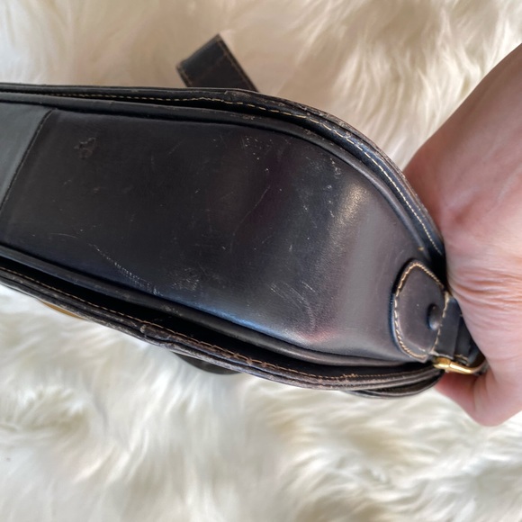 Authentic vintage Celine black macadam house carriage shoulder bag - Picture 4 of 13